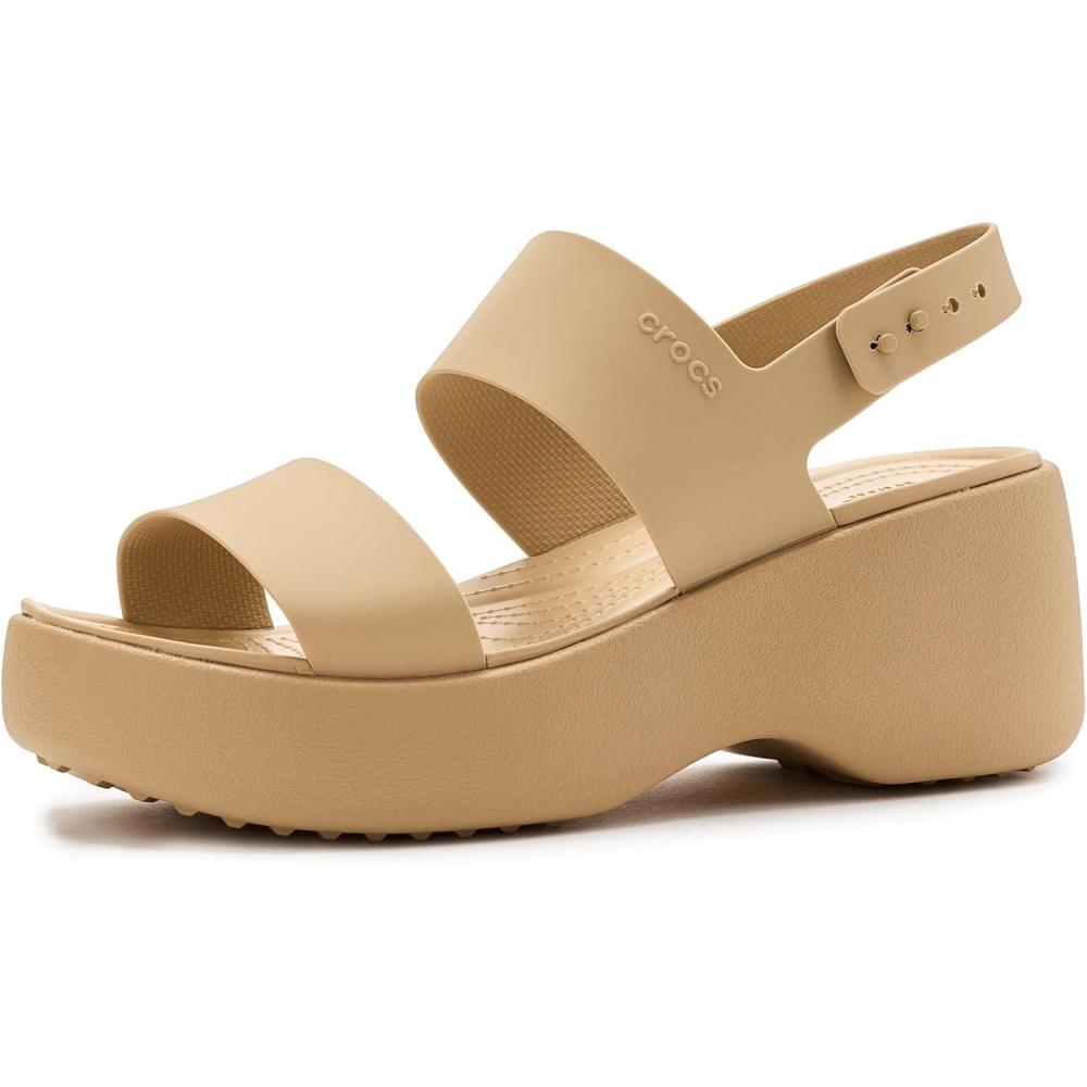 image:imageCrocs womens Brooklyn Sky Sandals Wedge SandalsCashew