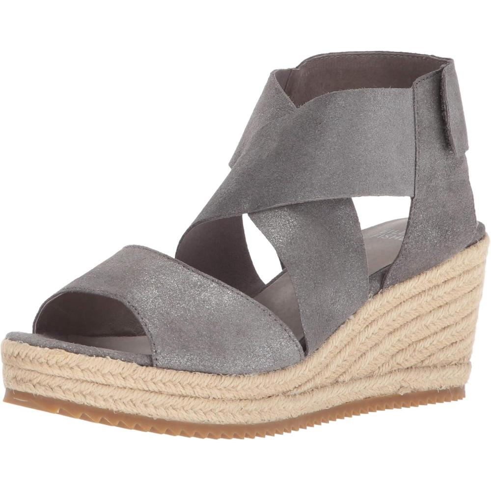 image:imageEileen Fisher Womens Willow 3Pewter Metallic Suede