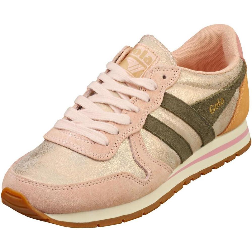 image:imageGola Womens Daytona Blaze SneakerRose GoldKhakiCoral Pink