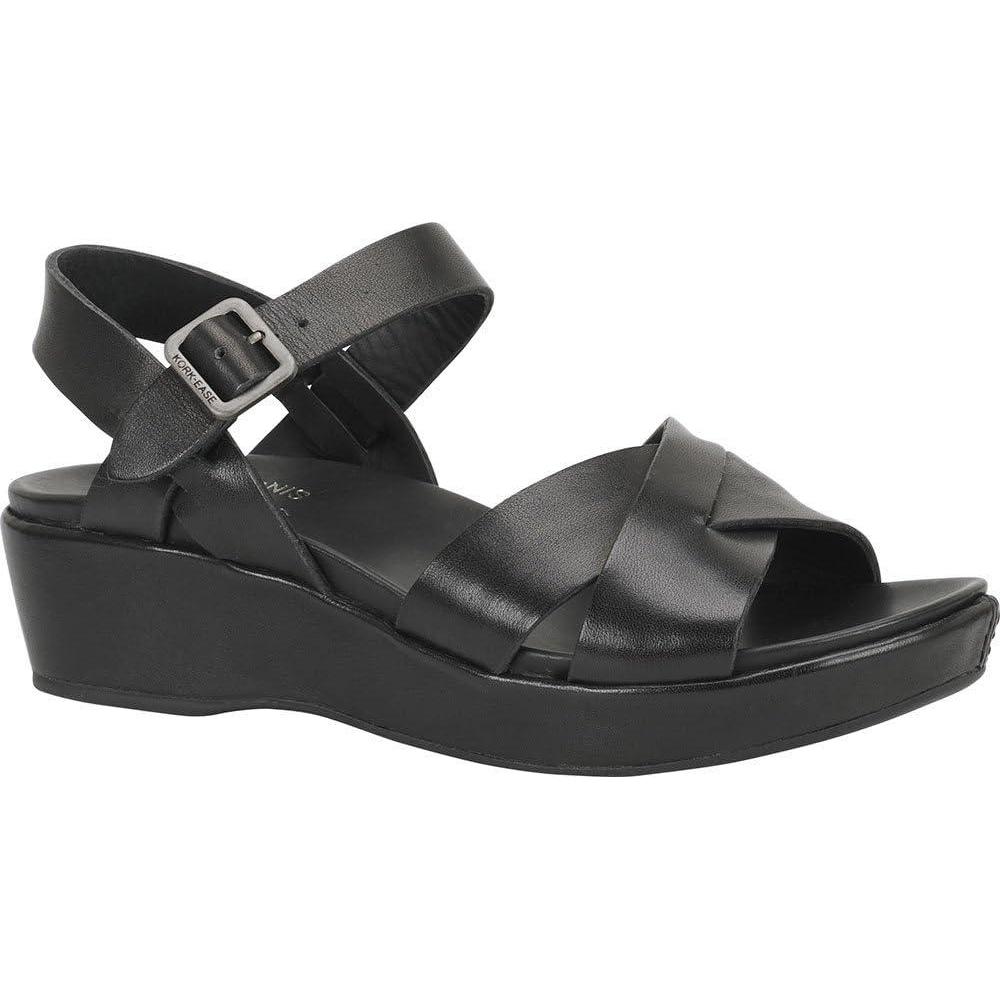 image:imageKORKEASE Womens Myrna 20 Ankle Strap Wedge SandalBlack