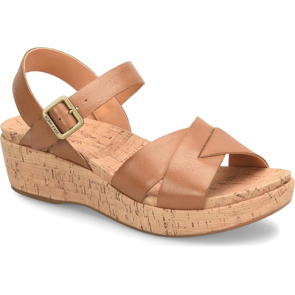 image:imageKORKEASE Womens Myrna 20 Ankle Strap Wedge SandalBrown Terra