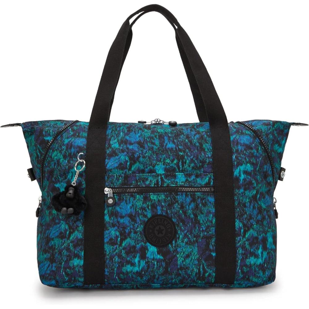 image:imageKipling Womens Art Medium Prt3 Tote Bag Lightweight Large Weekender Travel HandbagBlending Blues
