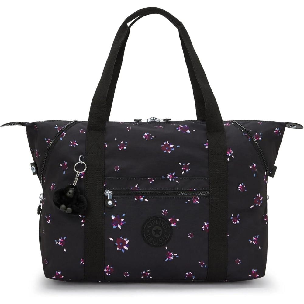 image:imageKipling Womens Art Medium Prt3 Tote Bag Lightweight Large Weekender Travel HandbagNight Flower