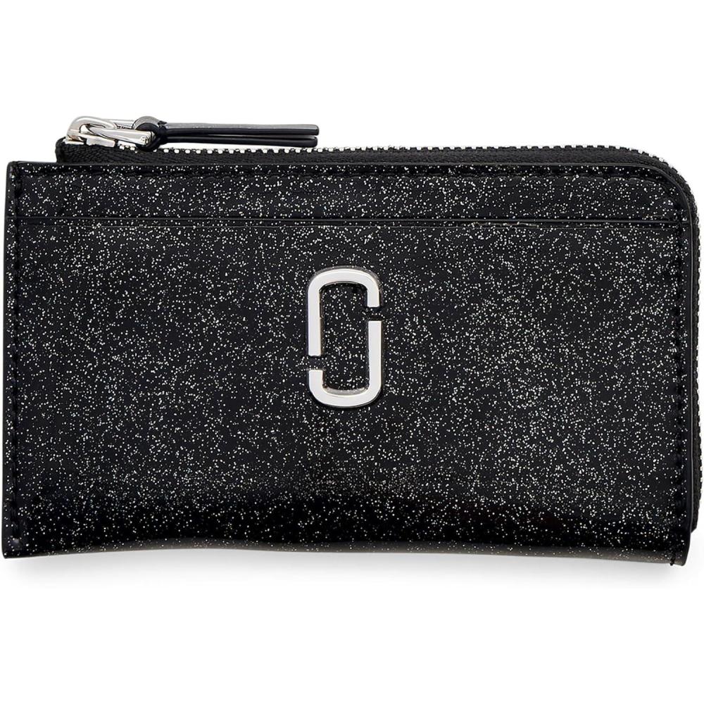 image:imageMarc Jacobs Womens The Coated Glitter Top Zip Multi Wallet Black One Size