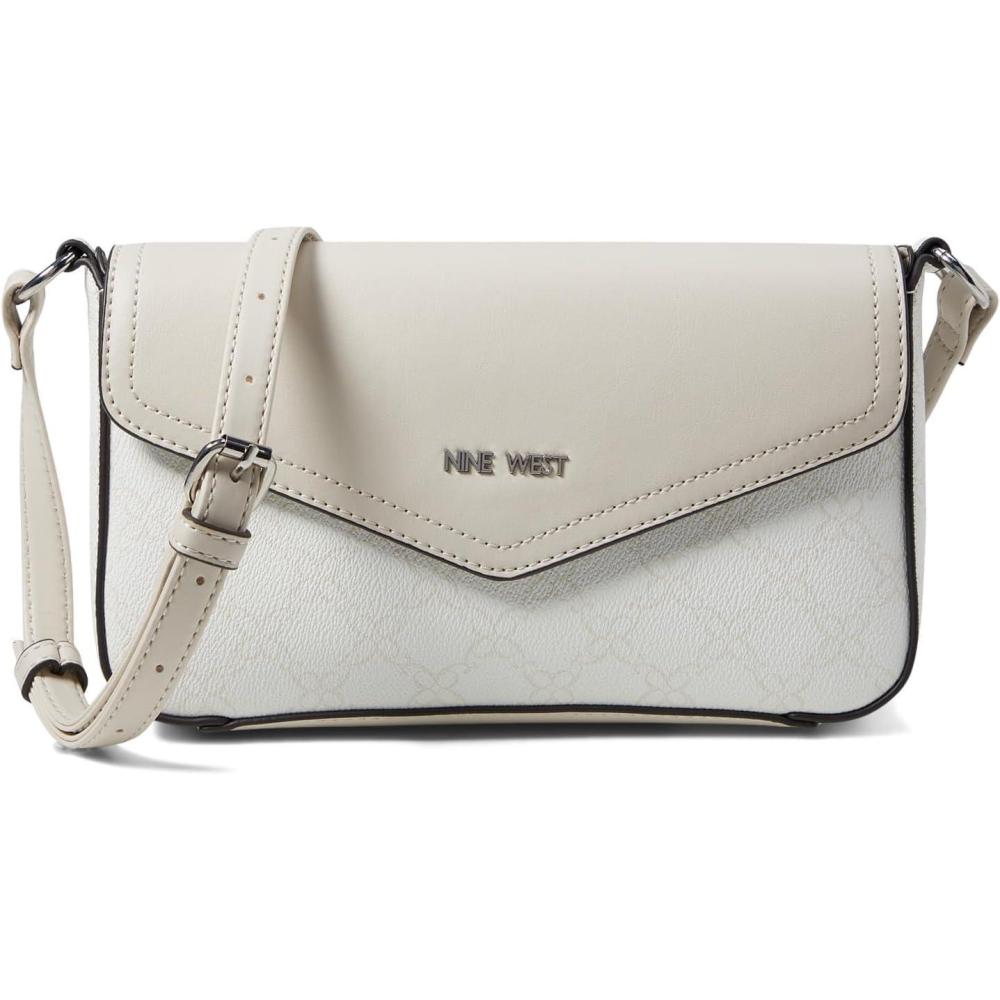 image:imageNine West womens Bowie Mini Crossbody FlapWhite Logo