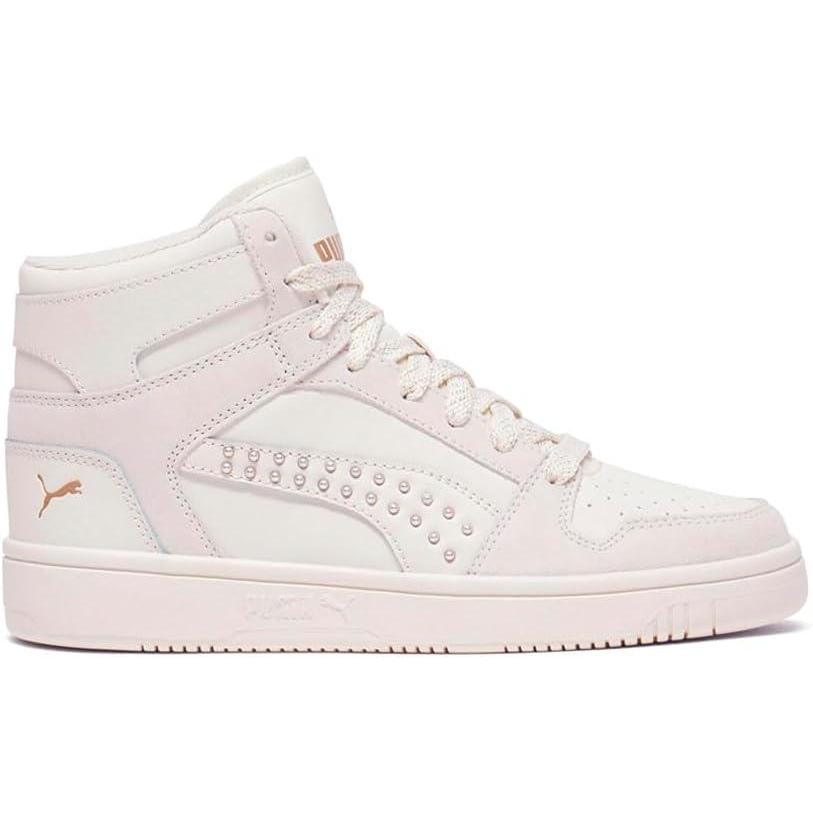image:imagePuma Womens Rebound Layup Luster Mid ShoesWarm WhiteGold