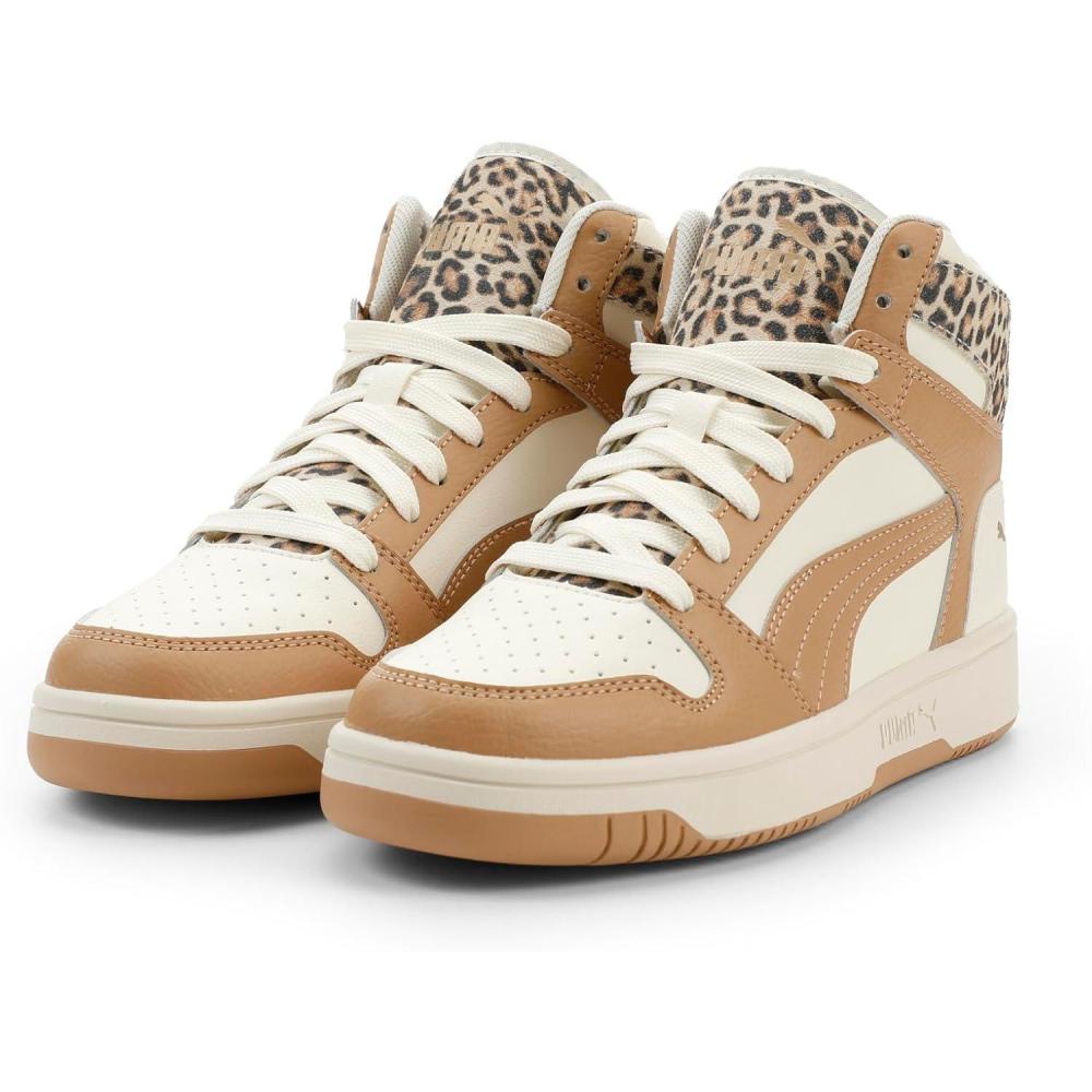 image:imagePuma Womens Rebound Layup Luster Mid ShoesWarm Whitedusty Tanpuma Gold