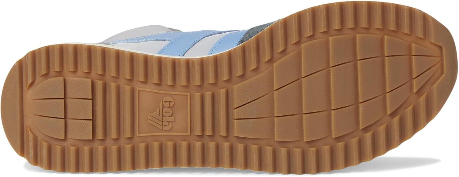 image:imageGola Womens Chicago High Retro Style Sneakers LaceUp Leather amp TextileLight GreyVista BlueVista Blue