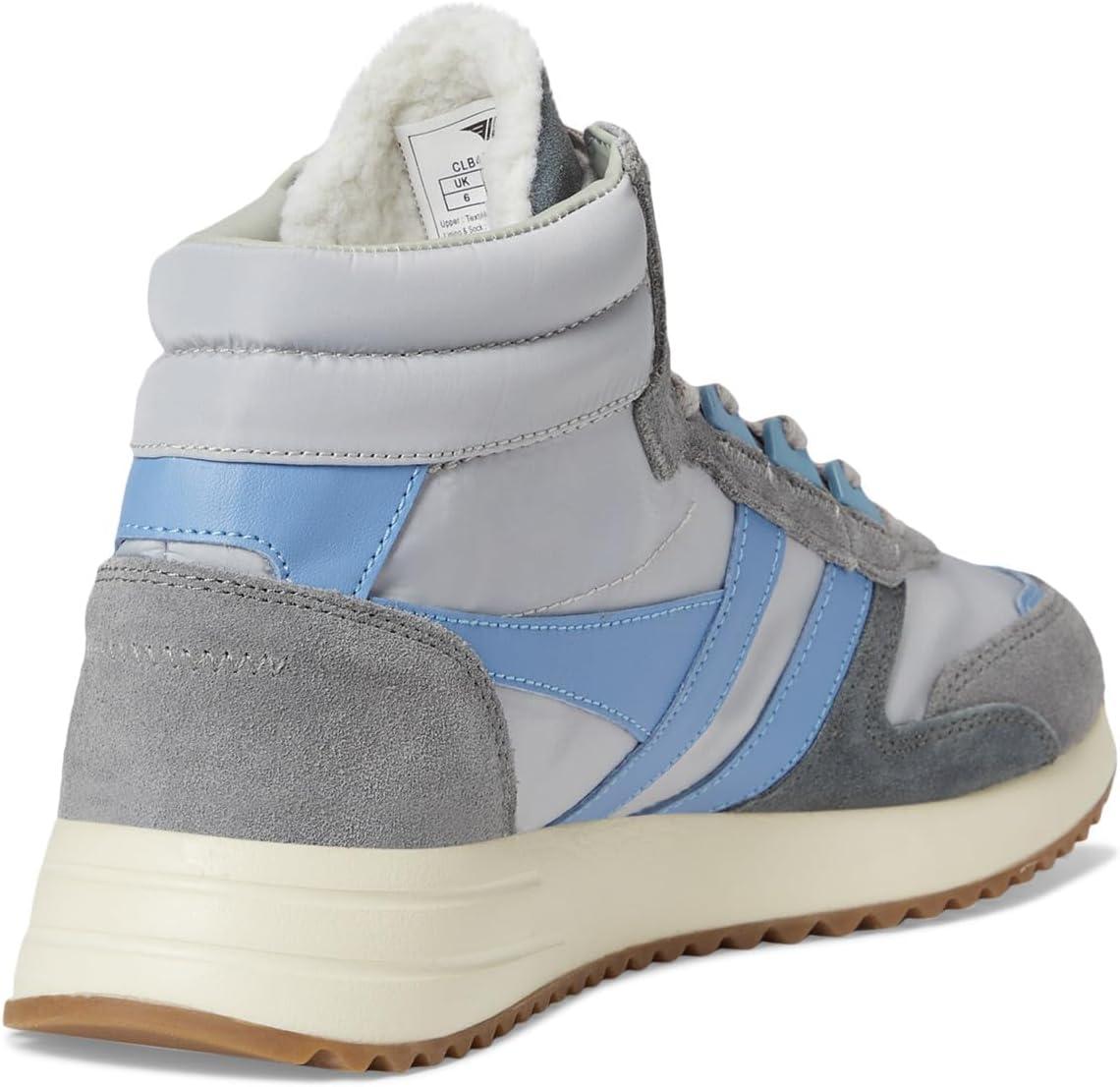 image:imageGola Womens Chicago High Retro Style Sneakers LaceUp Leather amp TextileLight GreyVista BlueVista Blue