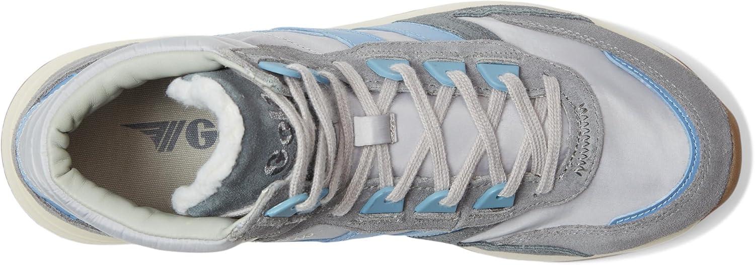 image:imageGola Womens Chicago High Retro Style Sneakers LaceUp Leather amp TextileLight GreyVista BlueVista Blue