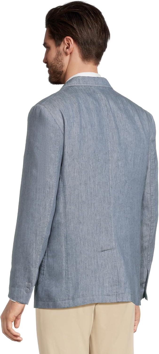 image:imageJohnston amp Murphy Mens Washed Linen BlazerLight Blue