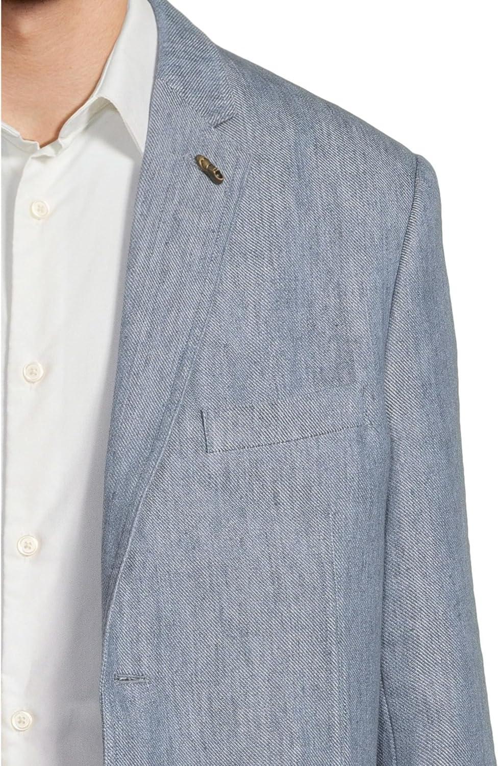 image:imageJohnston amp Murphy Mens Washed Linen BlazerLight Blue