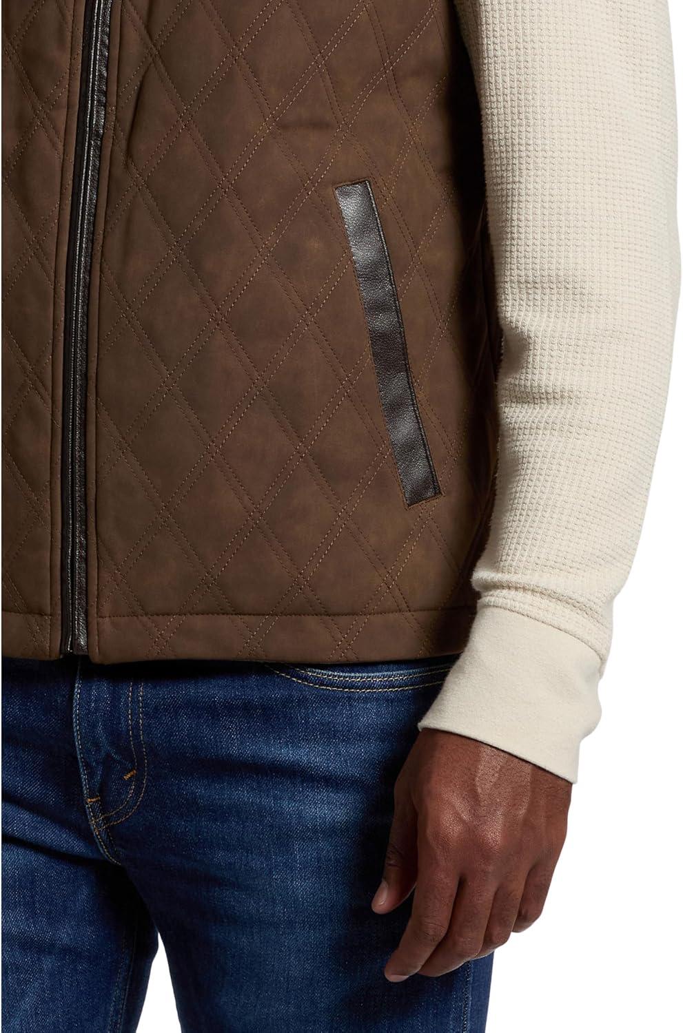 image:imageJohnston amp Murphy mens Upton Reversible VestLight BrownBrown Plaid