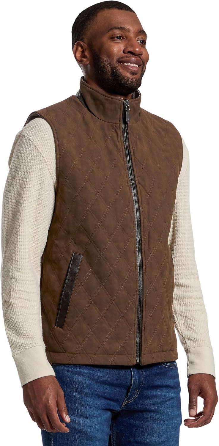 image:imageJohnston amp Murphy mens Upton Reversible VestLight BrownBrown Plaid