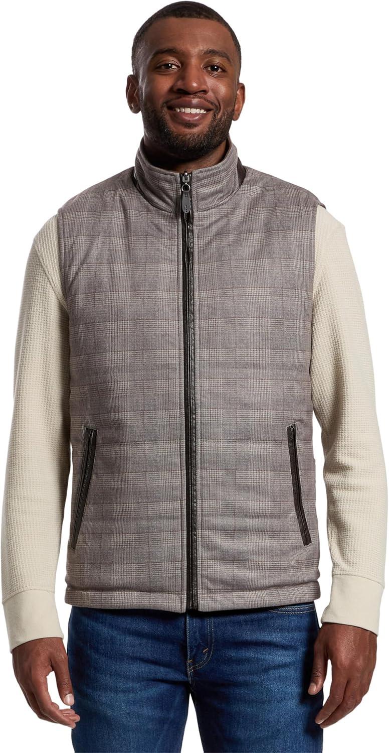 image:imageJohnston amp Murphy mens Upton Reversible VestLight BrownBrown Plaid