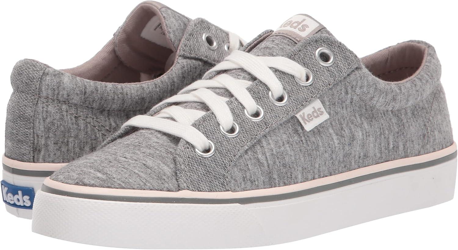 image:imageKeds Womens Jump Kick LeatherSneakerGray Jersey
