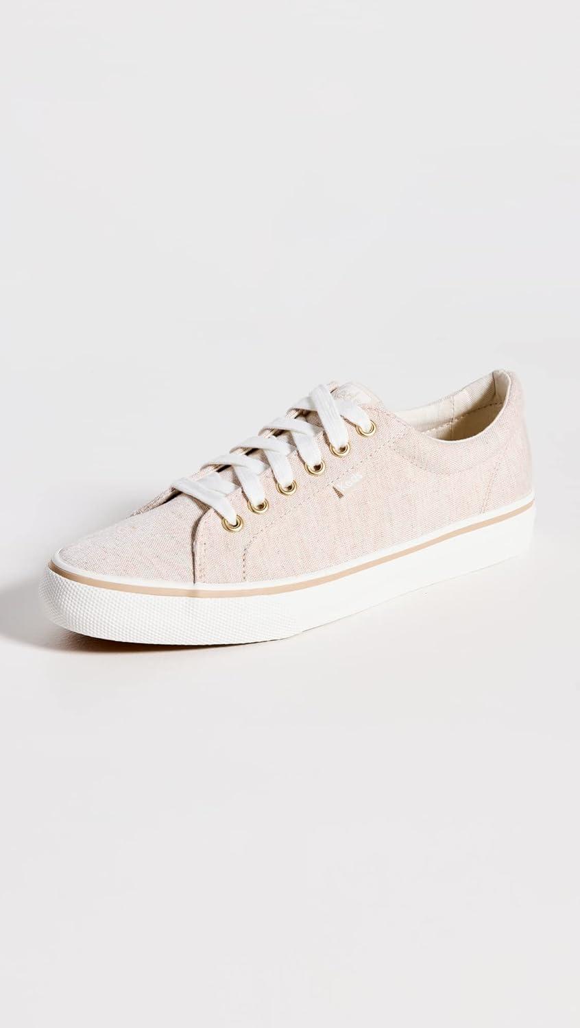 image:imageKeds Womens Jump Kick LeatherSneakerOatmeal Linen Fleck