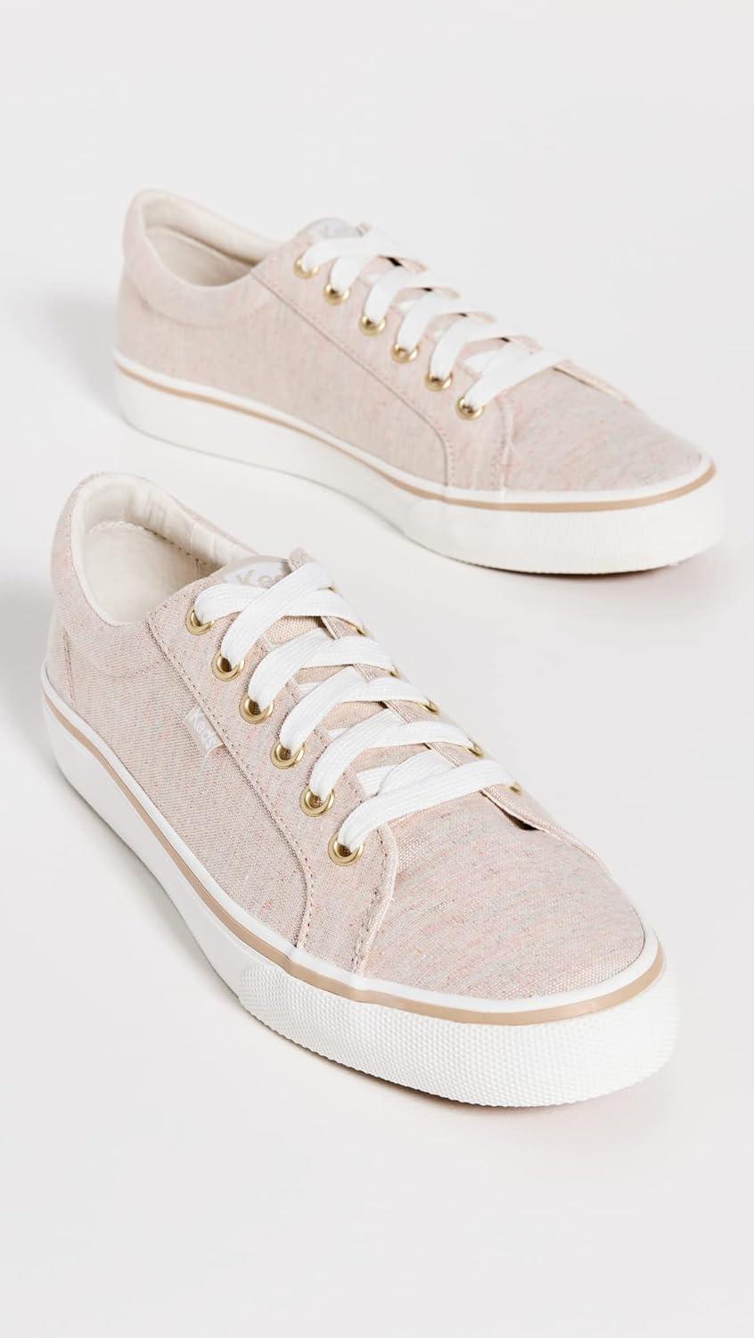 image:imageKeds Womens Jump Kick LeatherSneakerOatmeal Linen Fleck