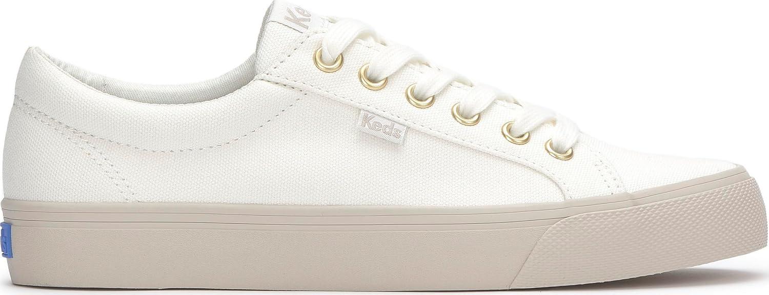 image:imageKeds Womens Jump Kick LeatherSneakerSnow White Canvas