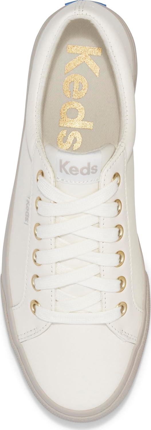 image:imageKeds Womens Jump Kick LeatherSneakerSnow White Leather