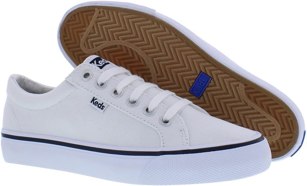 image:imageKeds Womens Jump Kick LeatherSneakerWhiteNavy Stripe