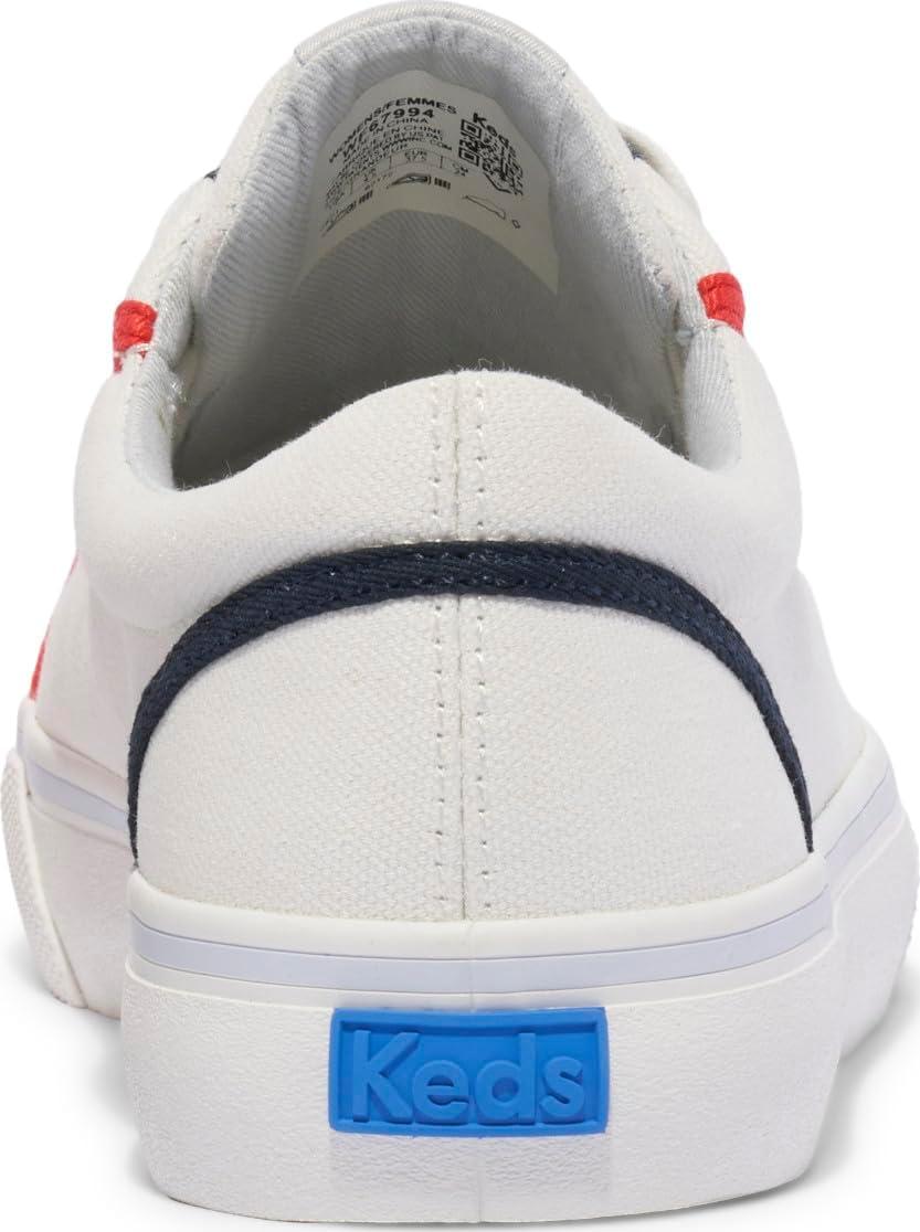 image:imageKeds Womens Jump Kick LeatherSneakerWhiteRed Canvas