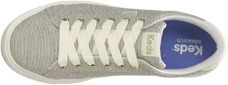 image:imageKeds Womens Park Lace Up SneakersSnow WhiteOatmeal Seed Stripe