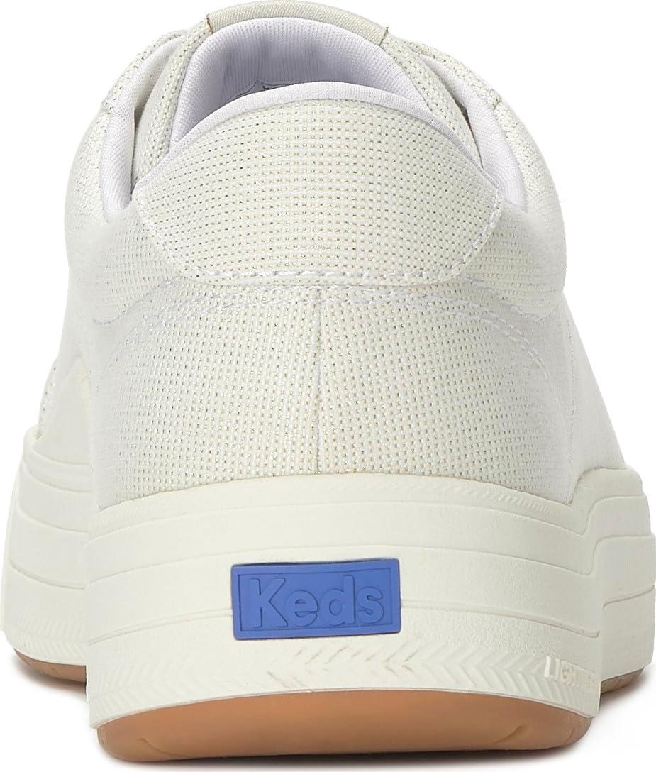 image:imageKeds Womens Park Lace Up SneakersWhiteGold Lurex