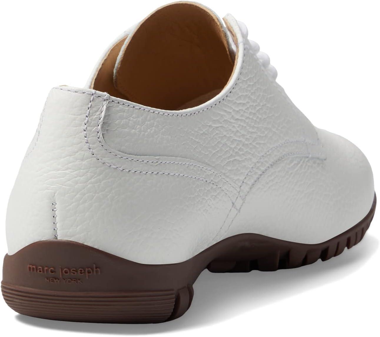 image:imageMarc Joseph New York Womens Golf Genuine Leather Made in Brazil Pacific Lace up Fashion Shoe MoccasinWhite Grainy