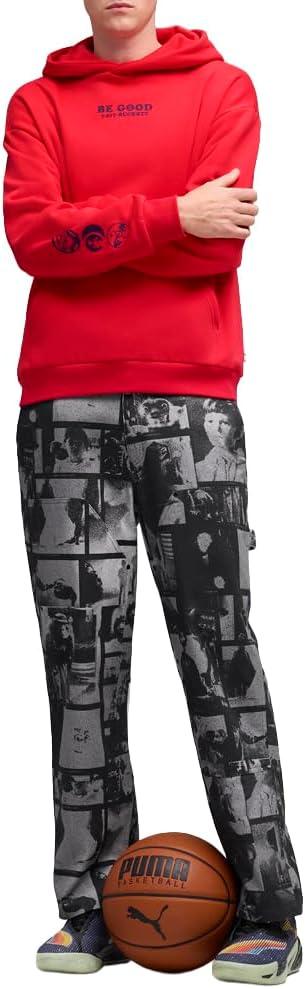 image:imagePUMA Mens Hoops X Et Twill PantsPuma BlackAop