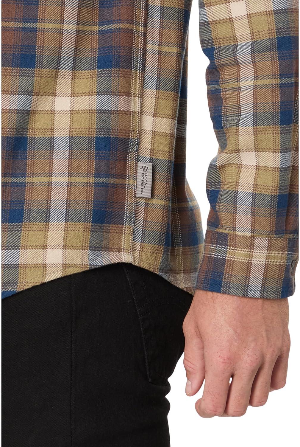 image:imageRoyal Robbins Mens Lieback Organic Cotton Flannel Long SleeveFrench Roast Tahoe Plaid