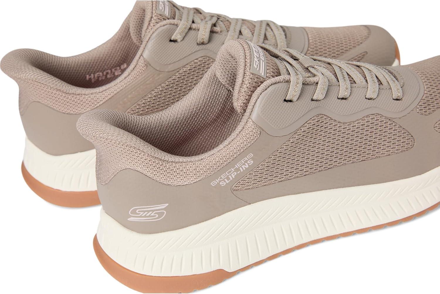image:imageSkechers Womens Hands Free Slipins Bobs Squad 4 Staple LookTaupe