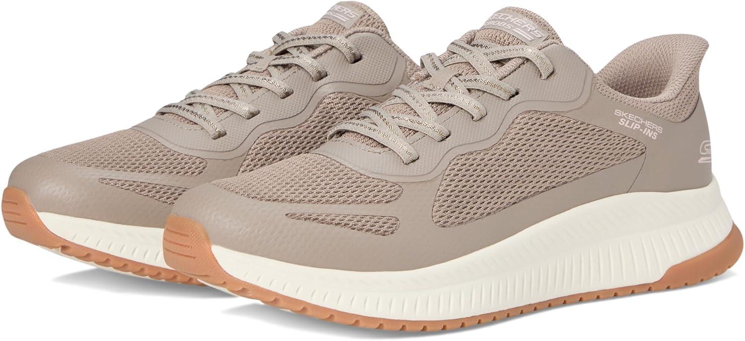 image:imageSkechers Womens Hands Free Slipins Bobs Squad 4 Staple LookTaupe