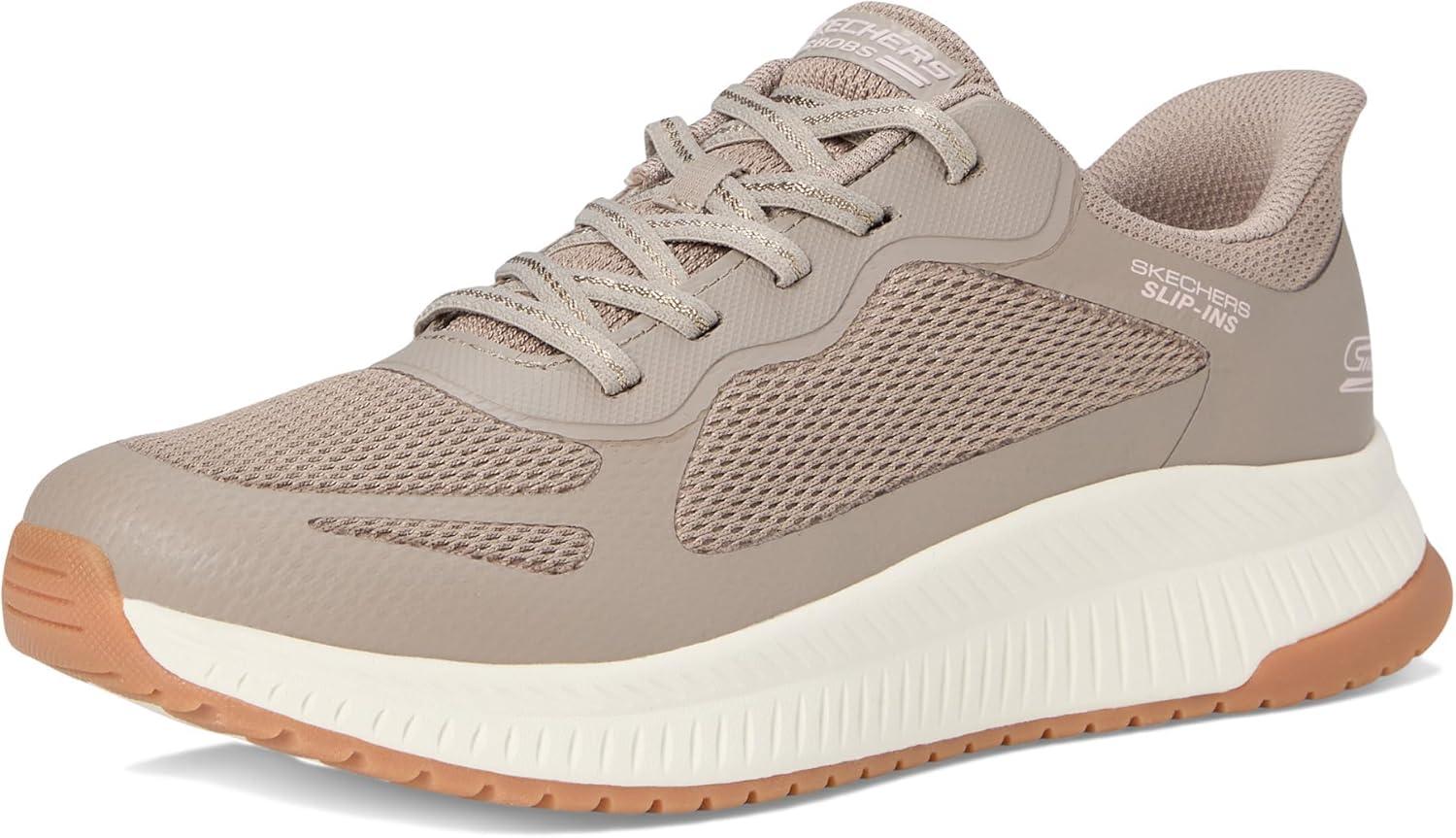 image:imageSkechers Womens Hands Free Slipins Bobs Squad 4 Staple LookTaupe
