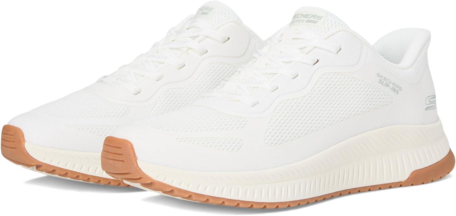 image:imageSkechers Womens Hands Free Slipins Bobs Squad 4 Staple LookWhite