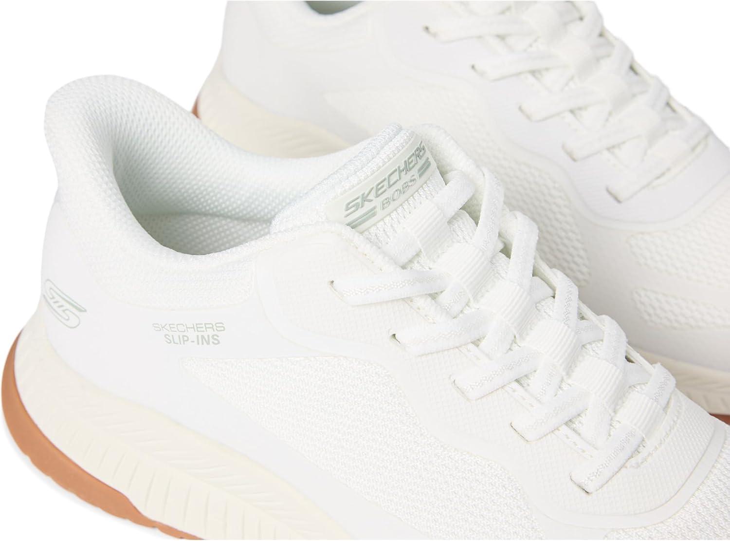 image:imageSkechers Womens Hands Free Slipins Bobs Squad 4 Staple LookWhite