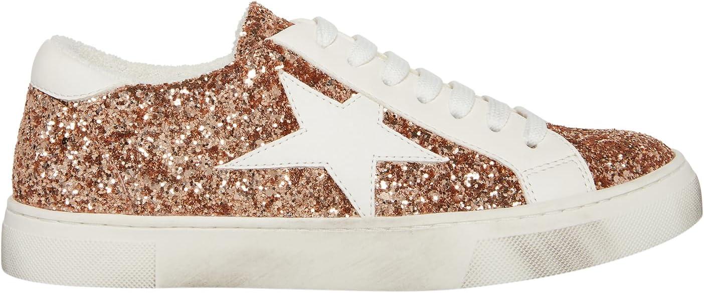 image:imageSteve Madden Womens Rezume SneakerRose Gold Glitter