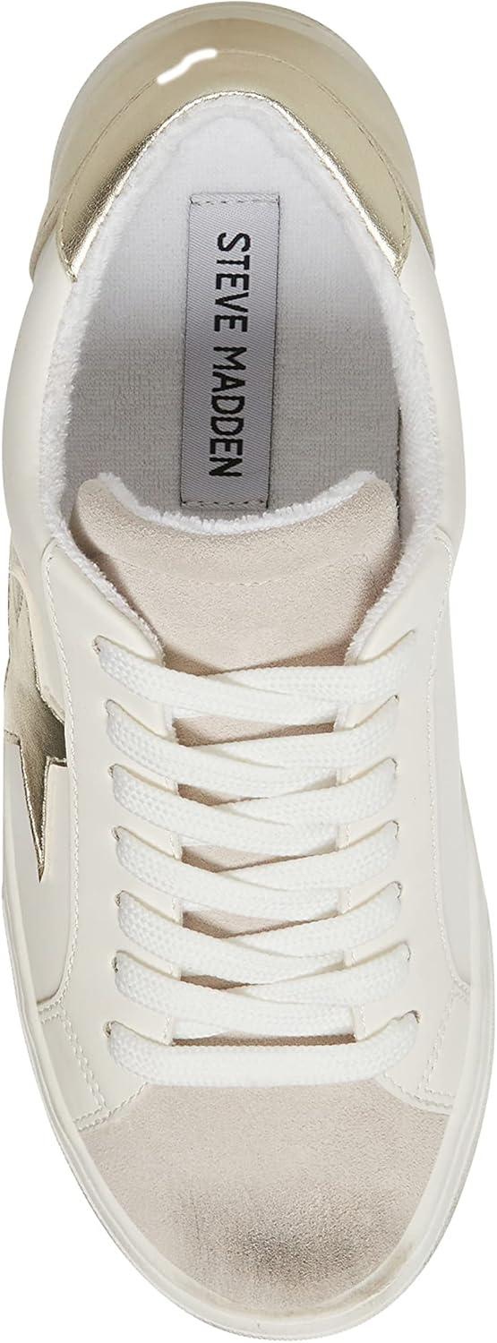 image:imageSteve Madden Womens Rezume SneakerWhiteGold