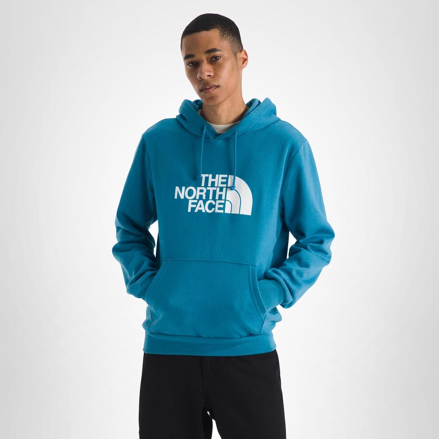 image:imageThe North Face mens Evolution Half Dome Hoodie Adventure Ready Hood With Adjustable Drawcord Kangaroo Hand PocketDusk Blue