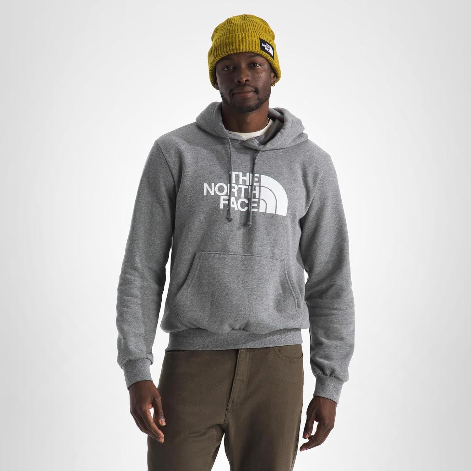 image:imageThe North Face mens Evolution Half Dome Hoodie Adventure Ready Hood With Adjustable Drawcord Kangaroo Hand PocketTnf Mid Grey Heather
