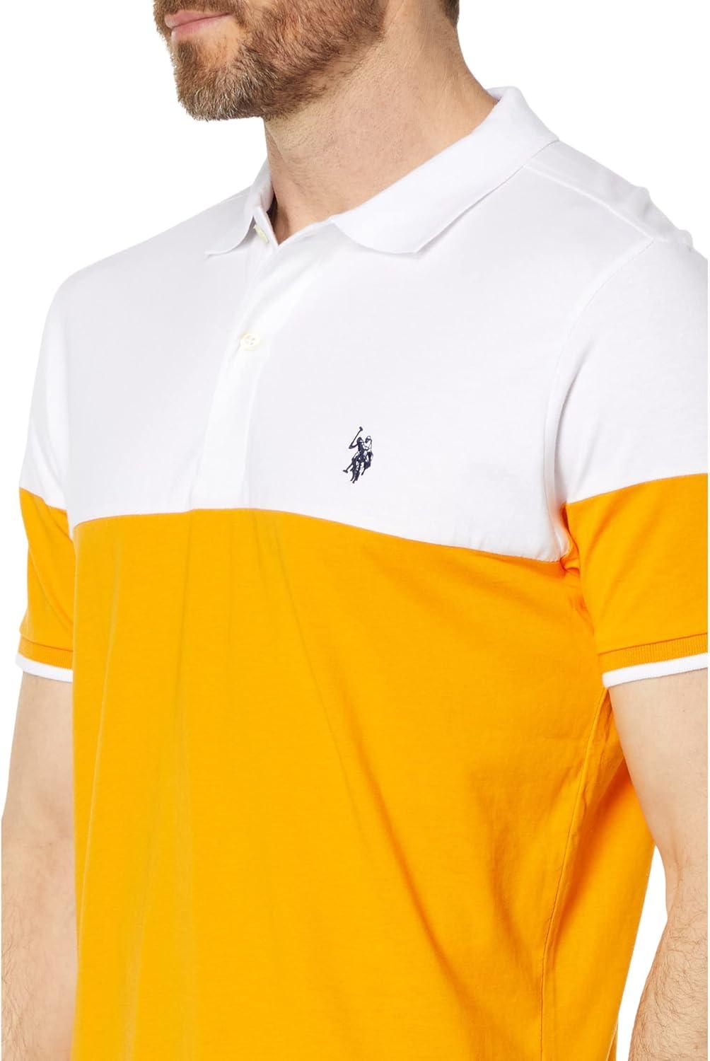 image:imageUS POLO ASSN ColorBlock Small Pony Jersey PoloWarhol Orange