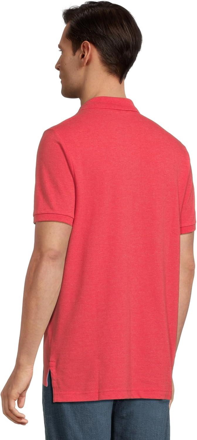 image:imageUS Polo Assn Mens Multicolor Double Rider Logo Solid Pique PoloField Red HeatherSurf Spring