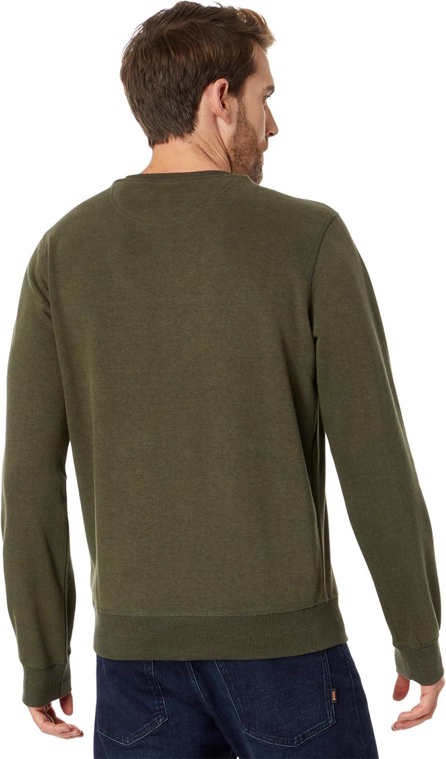 image:imageUS Polo Assn mens Long Sleeve Popover Crew Neck Fleece SweatshirtArmy HeatherVanilla Prep