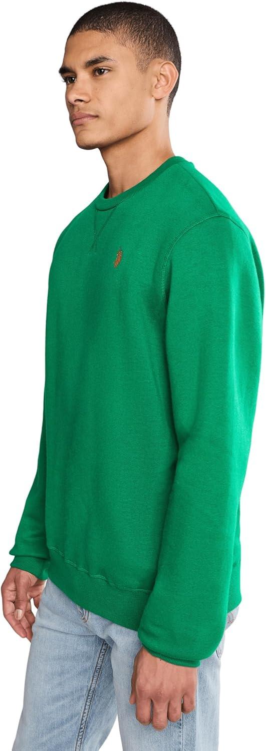 image:imageUS Polo Assn mens Long Sleeve Popover Crew Neck Fleece SweatshirtGreen Jacket