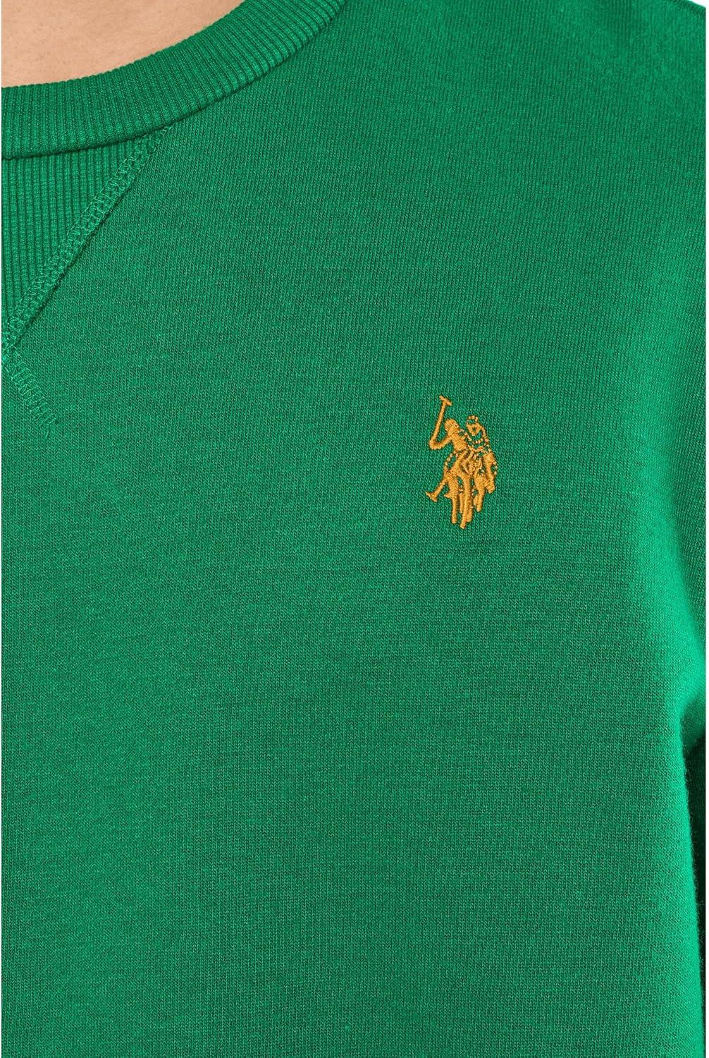 image:imageUS Polo Assn mens Long Sleeve Popover Crew Neck Fleece SweatshirtGreen Jacket