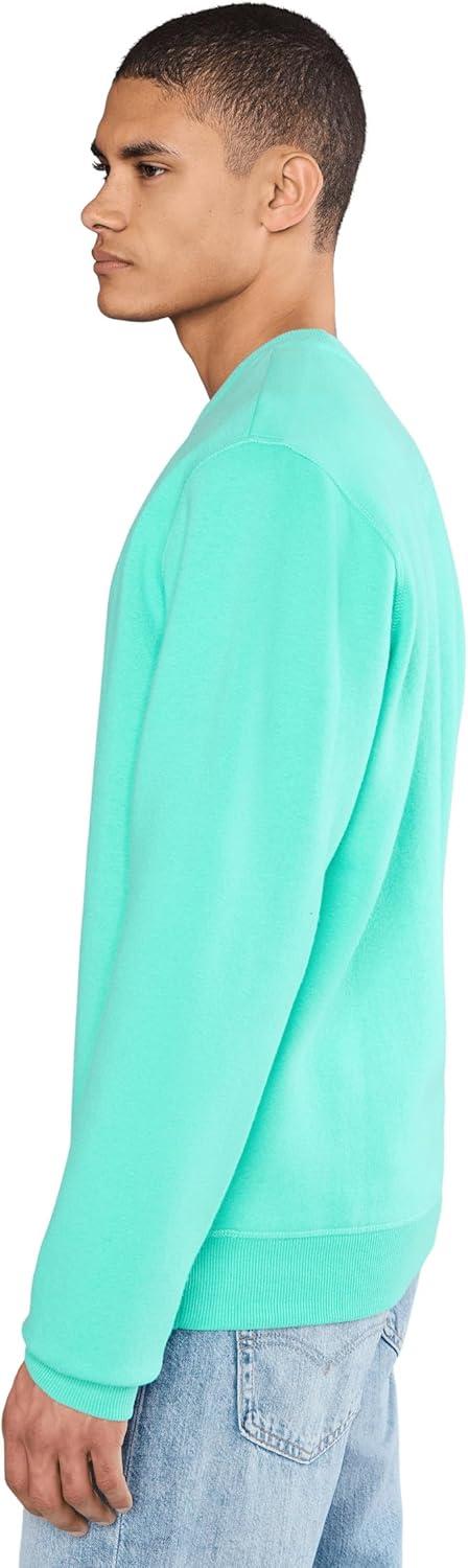 image:imageUS Polo Assn mens Long Sleeve Popover Crew Neck Fleece SweatshirtPeaceful Blue