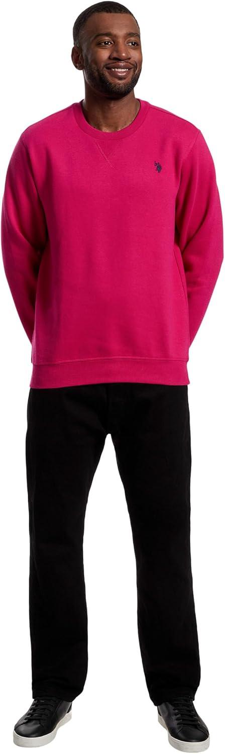 image:imageUS Polo Assn mens Long Sleeve Popover Crew Neck Fleece SweatshirtRaspberry Vine