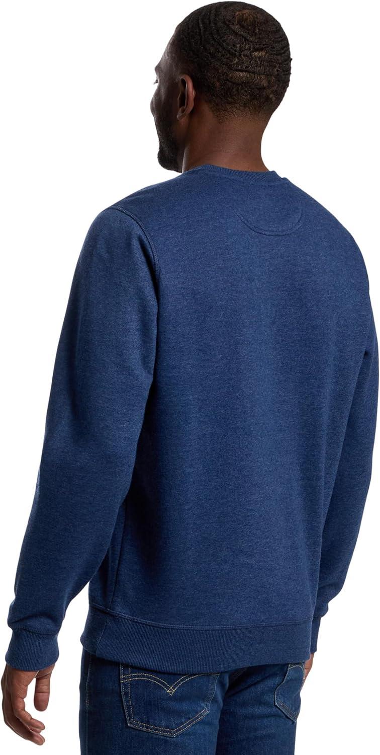 image:imageUS Polo Assn mens Long Sleeve Popover Crew Neck Fleece SweatshirtRinse Blue Heather