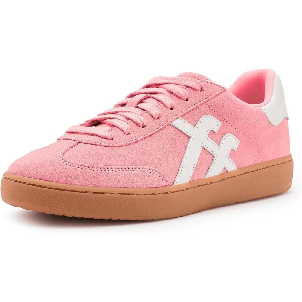 image:imageFitFlop The Dash TToe Suede SneakersWarm PinkUrban White