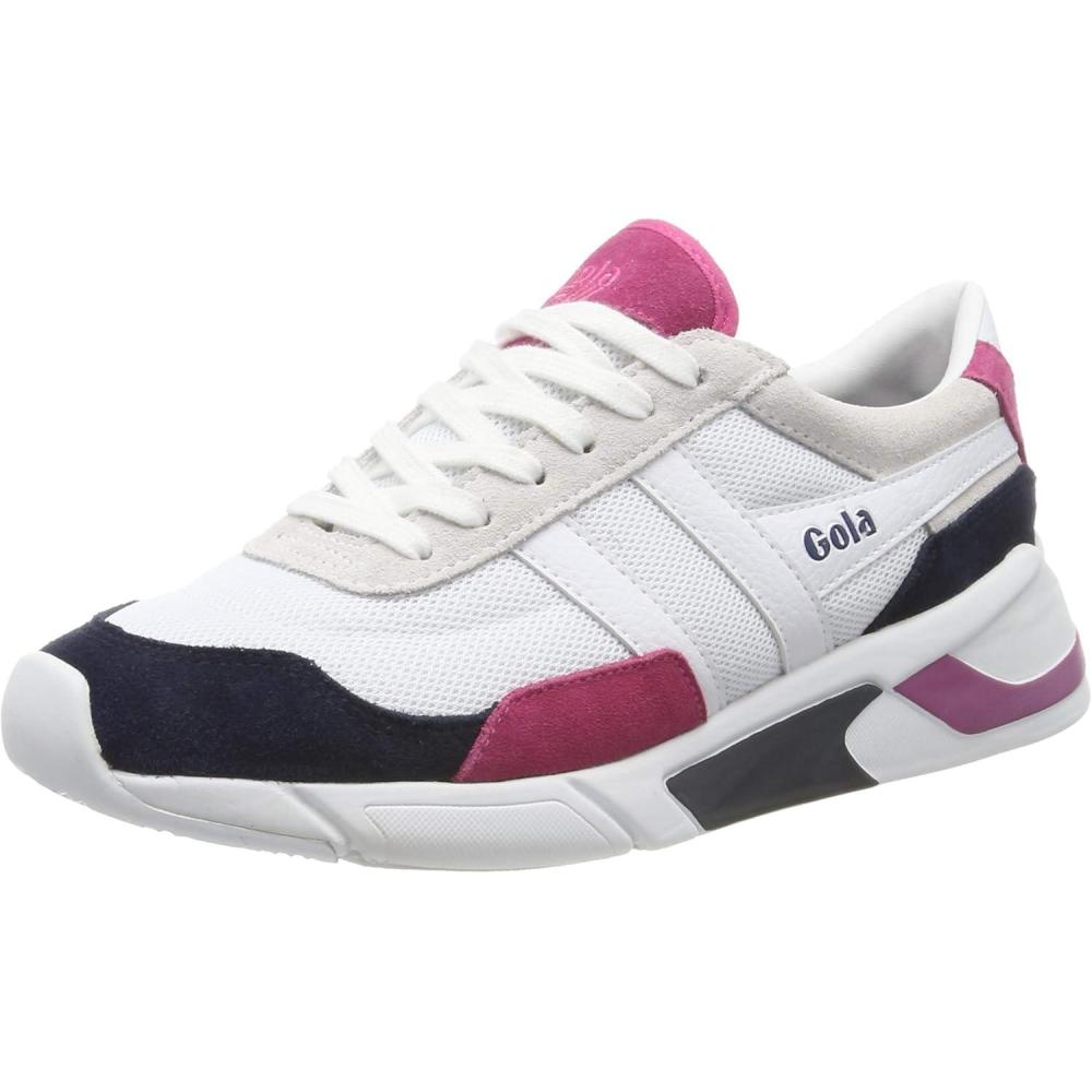 image:imageGola Womens Daytona MirrorSneakerWhite White Navy Fuchsia Wk
